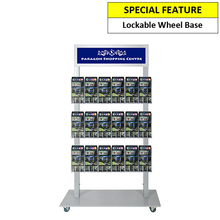 Silver Mall  Stand - Snap Header with 18 DL Brochure Holders