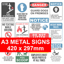 A3 Metal Printed Signs