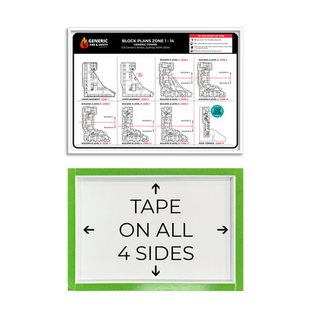 A3 White Front Loader Poster Frame - with Tape