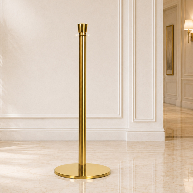 Gold Rope Barrier Poles